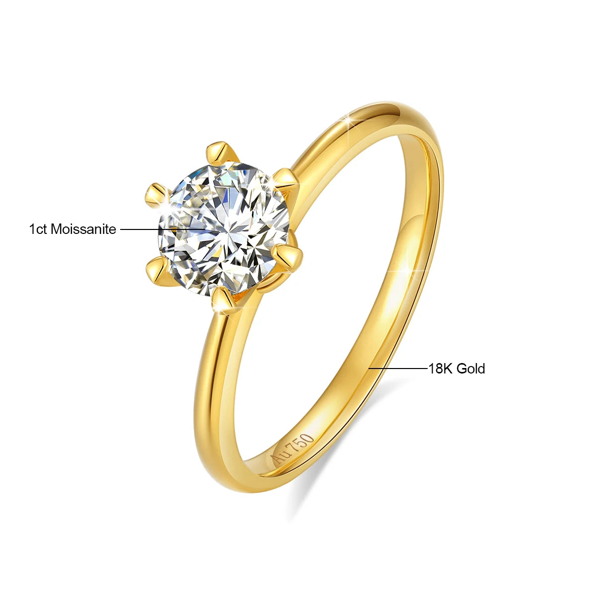  Moissanite Ring