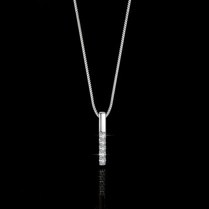 PT950 Platinum &amp; Moissanite Bar Necklace