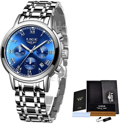 LIGE Relojes Hombre Chronograph Watch