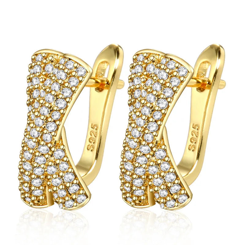 New 925 Sterling Silver Earrings Moissanite Beautiful Fashion for Women Wedding Jewelry Classic Female Accessories Gifts party