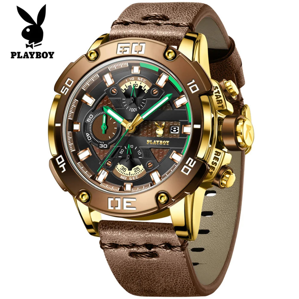 Orologi cronografici da uomo PLAYBOY, resistenti all&
