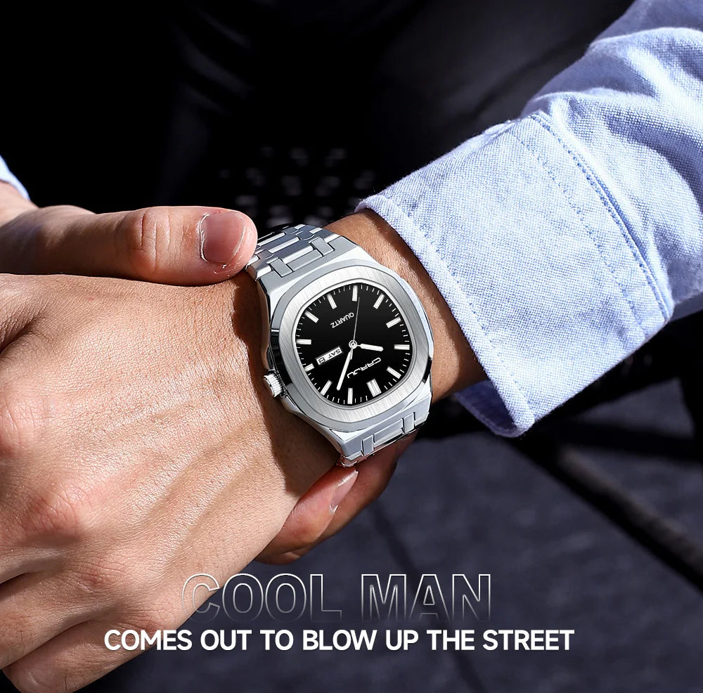 Orologio da uomo in acciaio inossidabile CRRJU