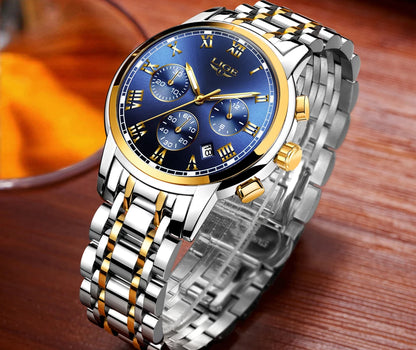 LIGE Relojes Hombre Chronograph Watch