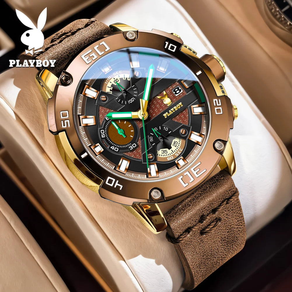 Orologi cronografici da uomo PLAYBOY, resistenti all&