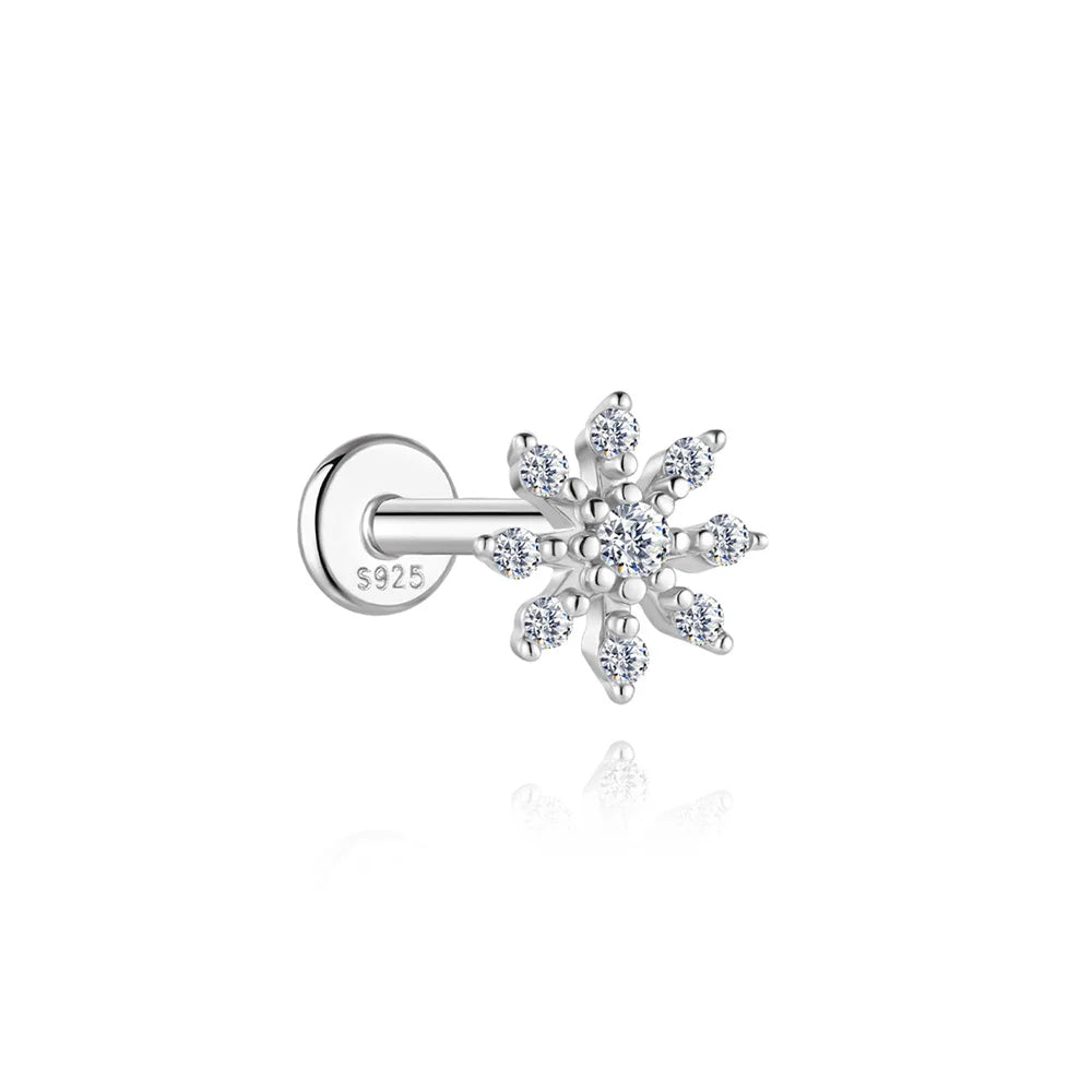AIDE Certified Moissanite Earrings 925 Sterling Silver Piercing Woman Jewelry Water drops stars moon tassels flowers leaves Gift