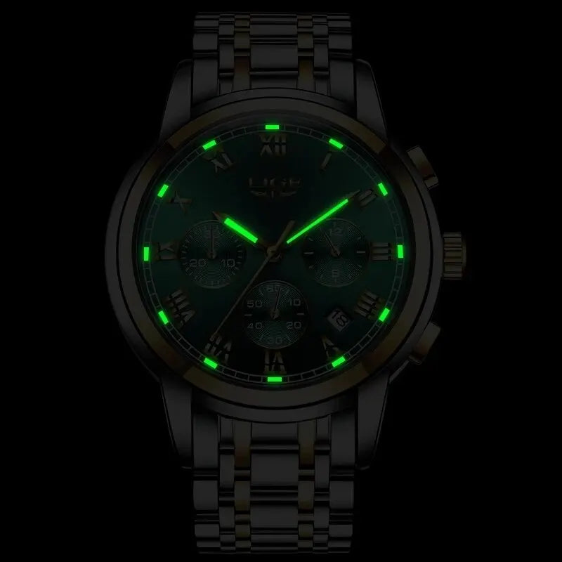 LIGE Relojes Hombre Chronograph Watch
