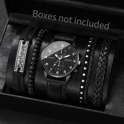 RUNERR Set Orologio da Uomo Nero