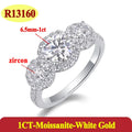 PureMax 1ct oval Certified Moissanite Rings For Woman 925 Sterling Silver Jewelry Engagement Woman's Moissanite Diamond Ring