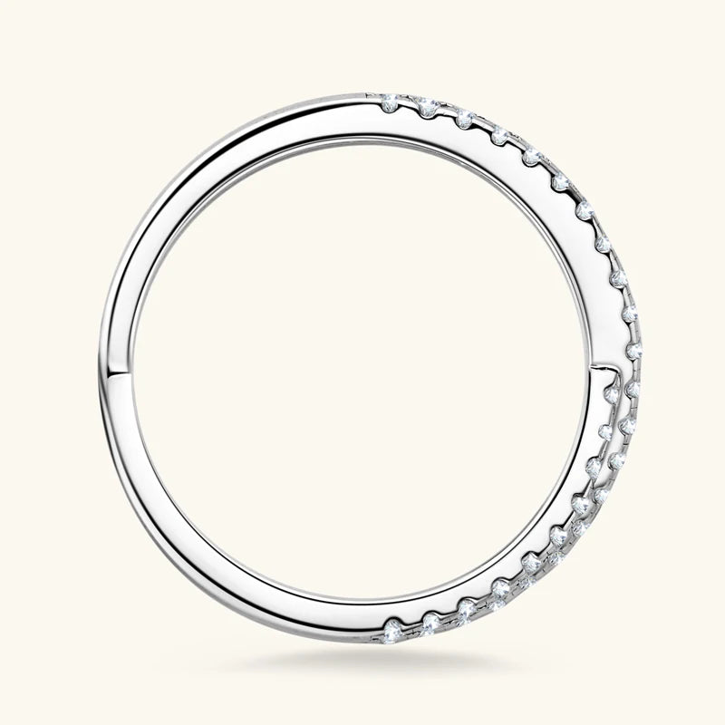 RAPRGOLD GRA Certified Moissanite Rings for Women Girls Solid 925 Sterling Silver Cross Ring Fine Accessories Fine Jewelry Gifts
