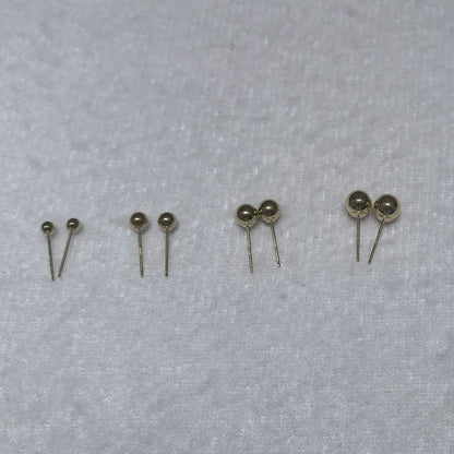 18K Gold Bead Stud Earring