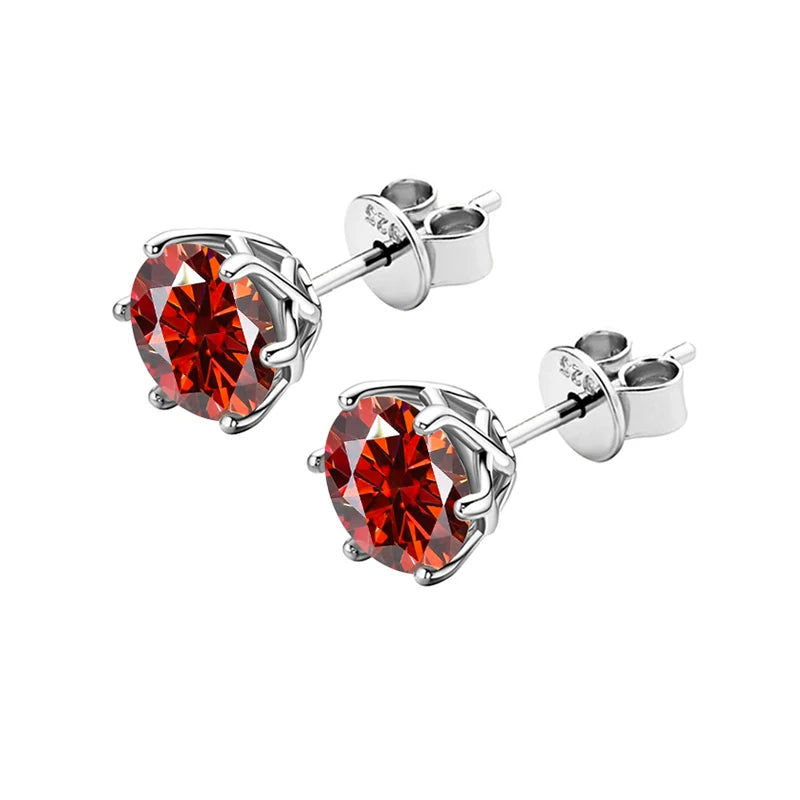 Promotion 100% Real GRA Moissanite Earrings Stud With 2 Certificates VVS1 Sterling Silver For Women 18K Fine Jewelry