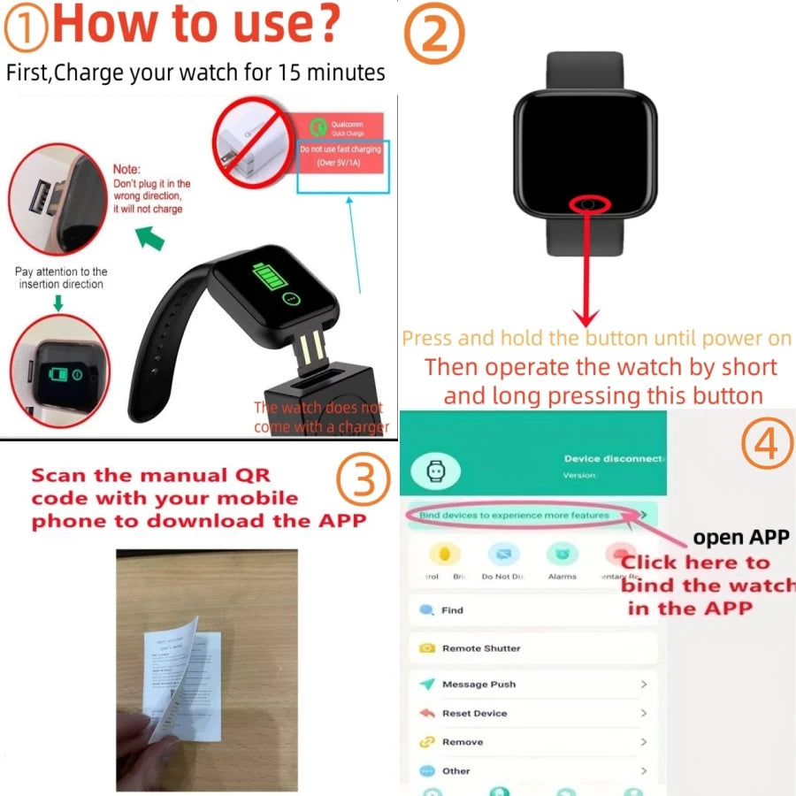 CHAOGENB Smart Watch for Android or IOS