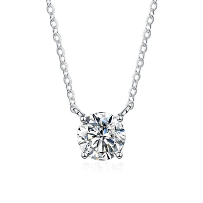 NEETIM Colorful 925 Sterling Silver &amp; Moissanite Necklace