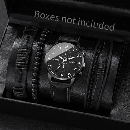 RUNERR Set Orologio da Uomo Nero