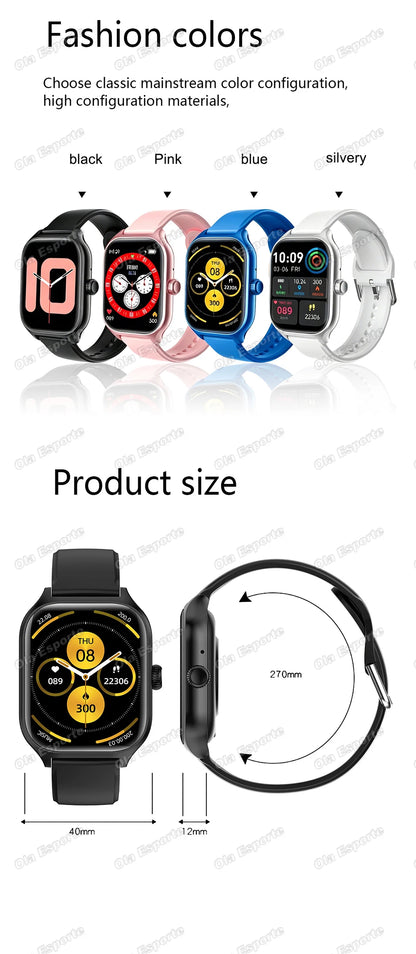 OLA ESPORTE Rectangle Unisex Smart Watch for Android or iOS