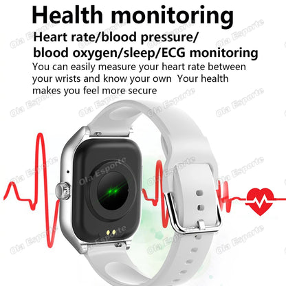 OLA ESPORTE Rectangle Unisex Smart Watch for Android or iOS