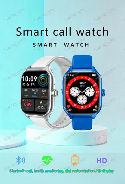 OLA ESPORTE Rectangle Unisex Smart Watch for Android or iOS