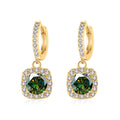 JoyceJelly 1ct GRA Certified Moissanite Earrings Color VVS D Solid Sterling Silver 925 18K Gold Plated
