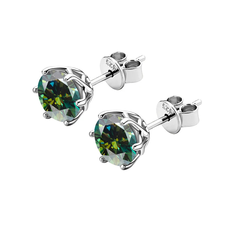 Promotion 100% Real GRA Moissanite Earrings Stud With 2 Certificates VVS1 Sterling Silver For Women 18K Fine Jewelry